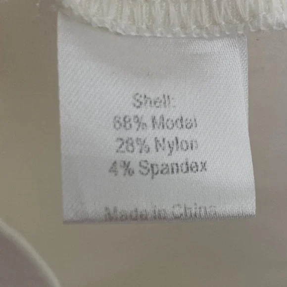 Rosie Pope Maternity Dress Womens XS White Ruffle Trim Long Sleeve Stretch - Picture 10 of 11